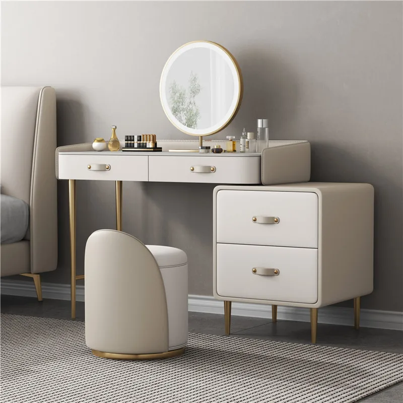 Beauty Without Makeup - Desk Makeup Table Drawers Mirror Dressing