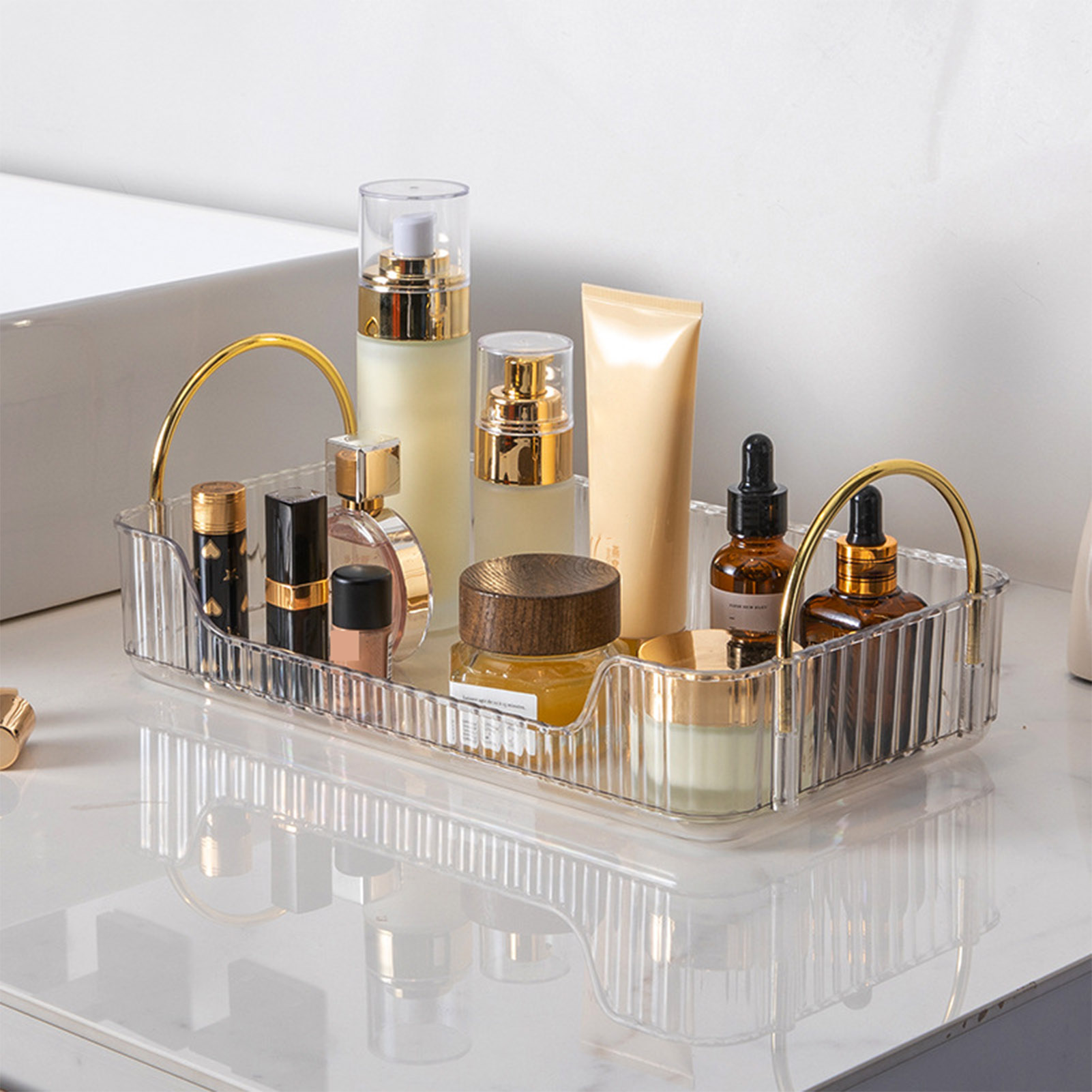 Bathroom Organizer Rack Light  - Beauty Makeup Box ulasan dan harga