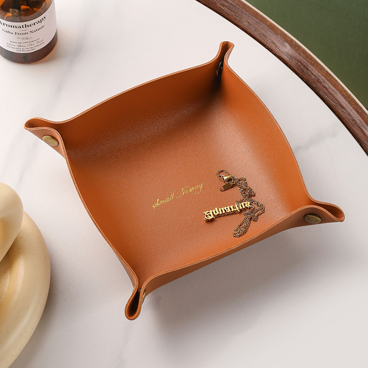 Nordic Style Leather Storage T - Beauty Makeup Box ulasan dan harga