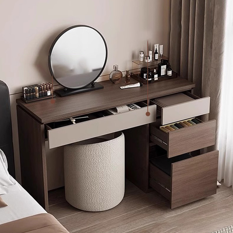 Wood Shelf Vanity Table Modern - Beauty Without Makeup ulasan dan harga