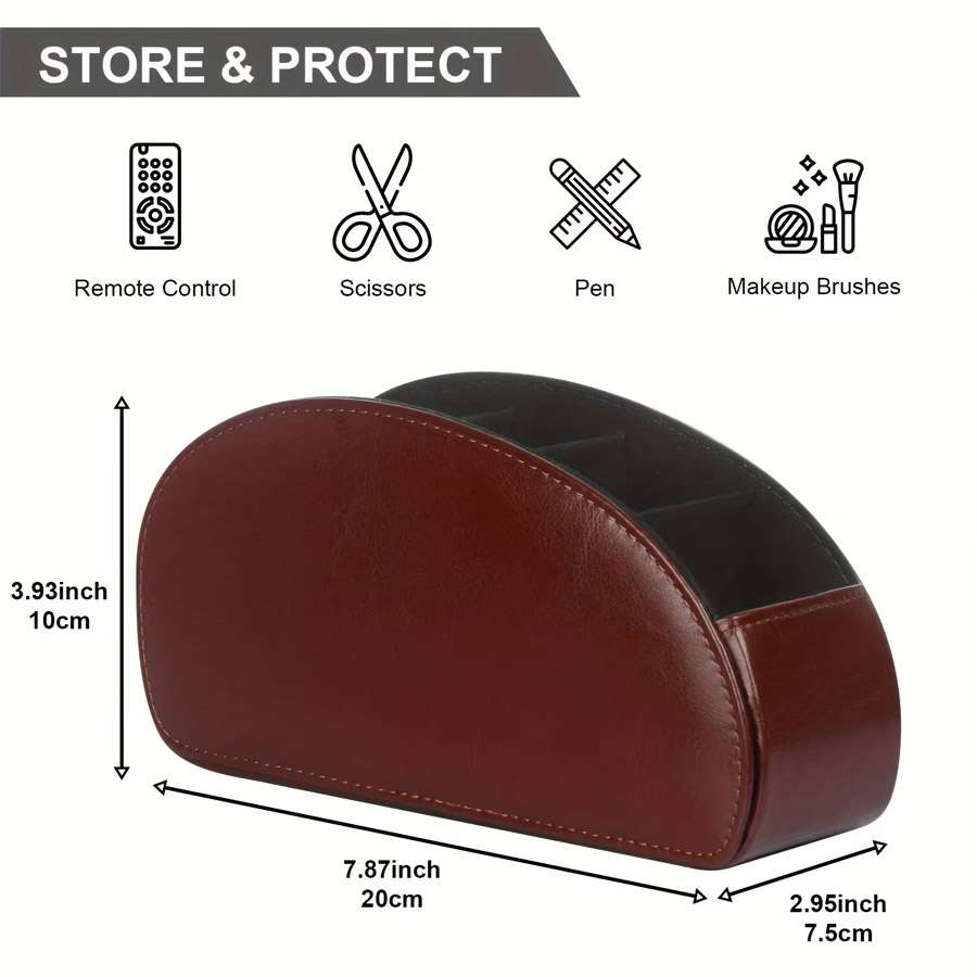 1Pc 5 Grid PU Leather Desktop  - Beauty Makeup Box ulasan dan harga