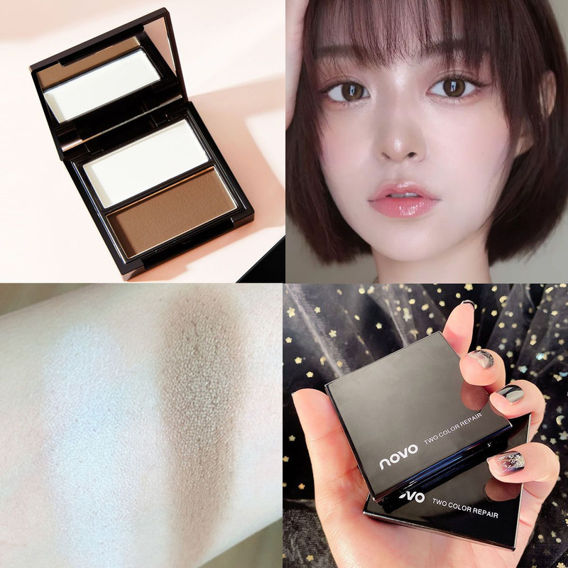 NOVO Two Tone Makeup Disc Powd - Beauty Makeup Novo ulasan dan harga